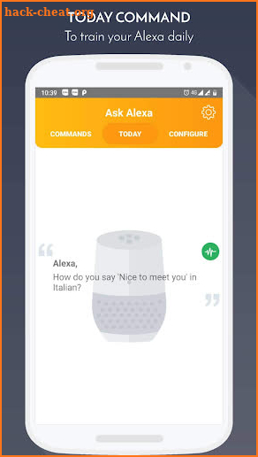 Setup for Alexa echo dot screenshot