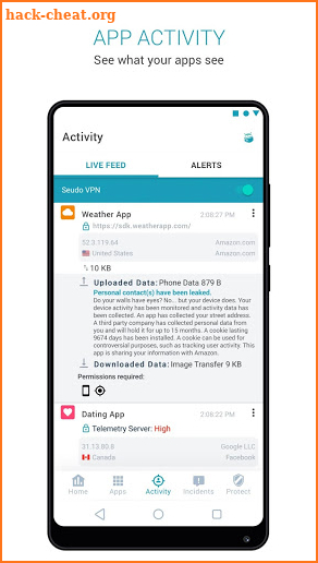 Seudo - Prevent Privacy Piracy screenshot