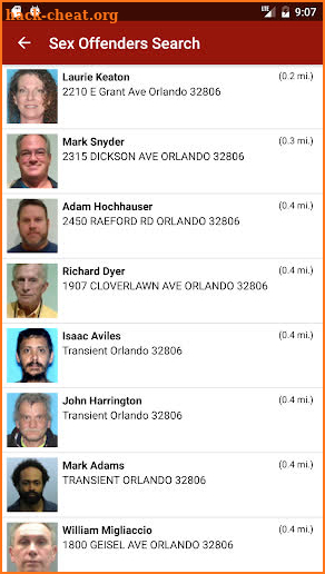 Sex Offenders Search screenshot
