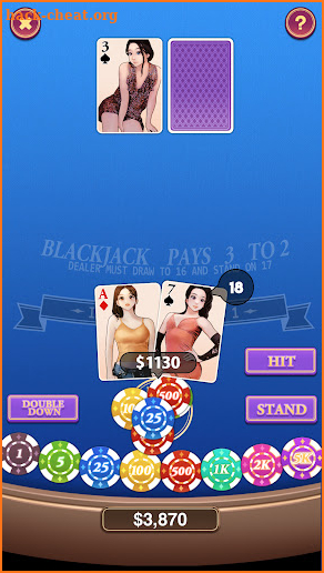 Sexy blackjack girls: make 21 screenshot