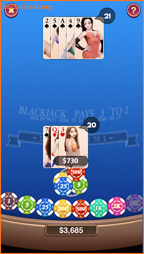 Sexy blackjack girls: make 21 screenshot