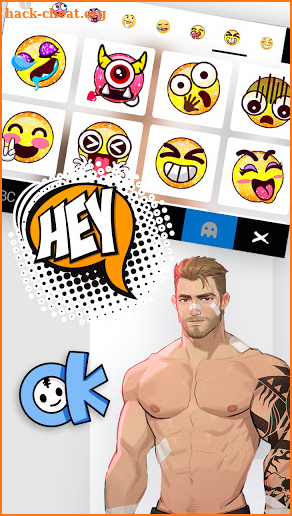 Sexy Muscle Wrestler Keyboard Background screenshot