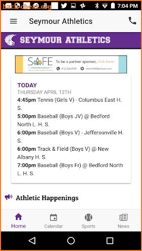 Seymour Athletics - Indiana screenshot