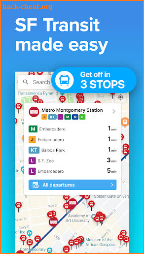 SF Bay Area Transit • Muni, BART, CalTrain, AC screenshot