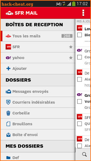 SFR Mail screenshot