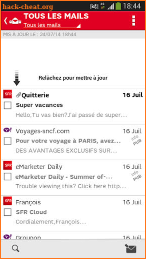 SFR Mail screenshot