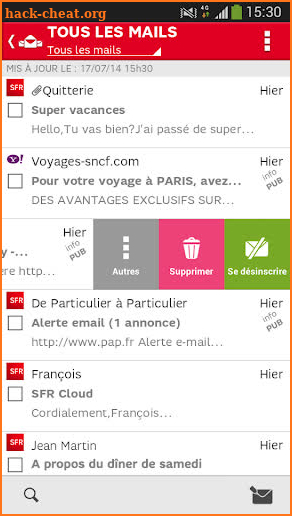 SFR Mail screenshot