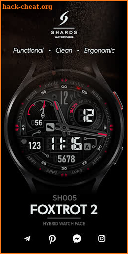 SH005 Watch Face, WearOS watch screenshot