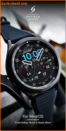 SH042 Watch Face, WearOS watch screenshot