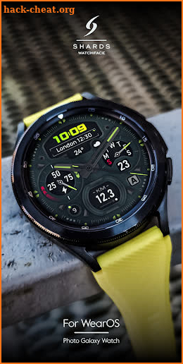 SH047 Watch Face, WearOS watch screenshot