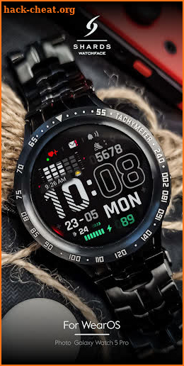 SH098 Watch Face, WearOS watch screenshot