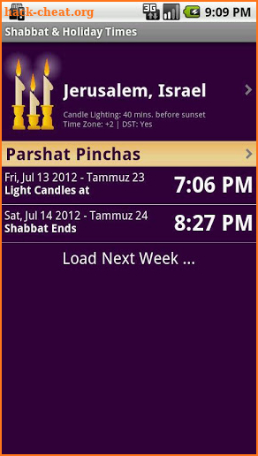 Shabbat & Holiday Times screenshot