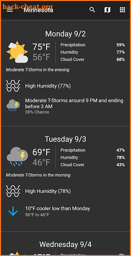 Shadow Weather: Minimal Forecast & Storm Radar screenshot