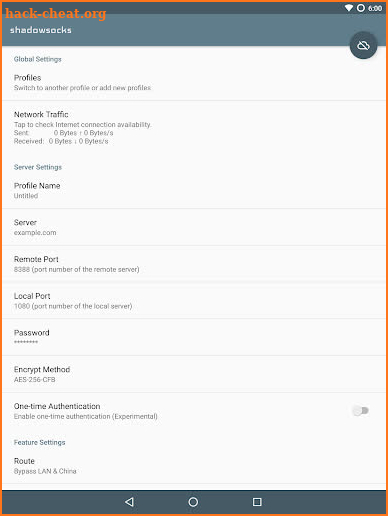 Shadowsocks screenshot
