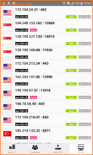 Shadowsocks vpn share screenshot