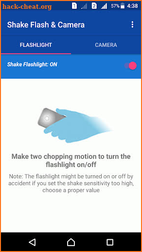 Shake Flashlight & Camera screenshot