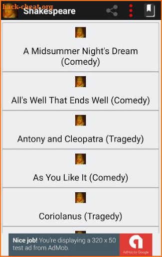 Shakespeare Complete Works screenshot