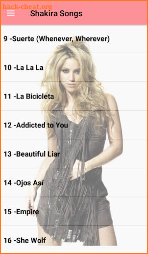 Shakira Songs Offline (40 songs) screenshot