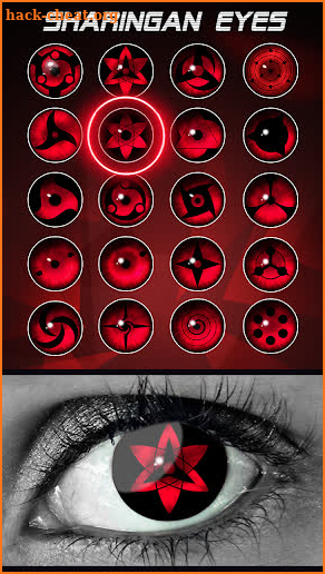 Sharingan Eye Filter screenshot