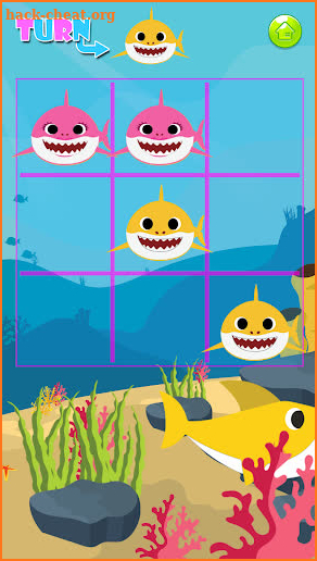 Shark Family Baby Tic Tac Toe Game screenshot