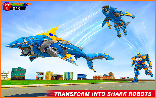 Shark Robot Car Game - Tornado Robot Bike Games 3d screenshot