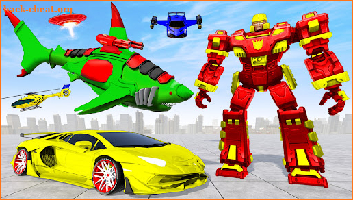 Shark Robot Car Transform Game screenshot