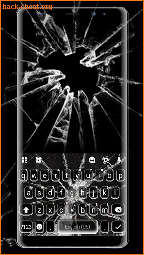 Shattered Screen Keyboard Theme screenshot