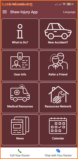 Shaw Injury App screenshot