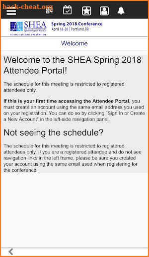 SHEA 2018 screenshot