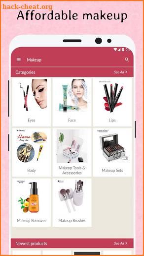 Сheap makeup shopping. Online cosmetics outlet screenshot