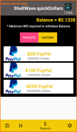 Shellwave QuickDollars screenshot