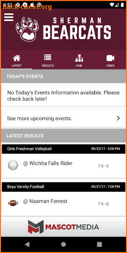 Sherman Bearcats Athletics screenshot