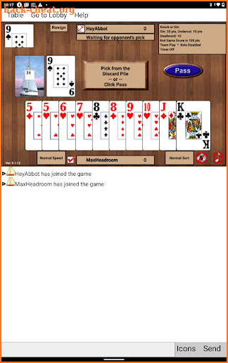 SHGGinRummy screenshot