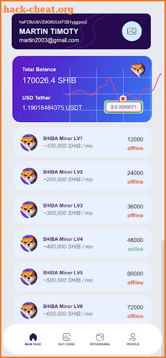 SHIBA Fast Miner screenshot