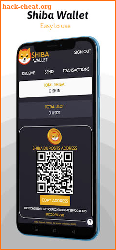 shiba wallet screenshot