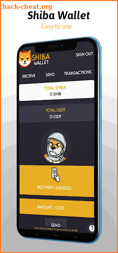 shiba wallet screenshot