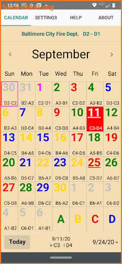 ShiftCal® for Baltimore Fire screenshot