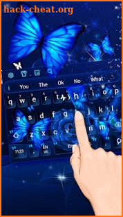 Shimmer Blue Butterfly Keyboard screenshot