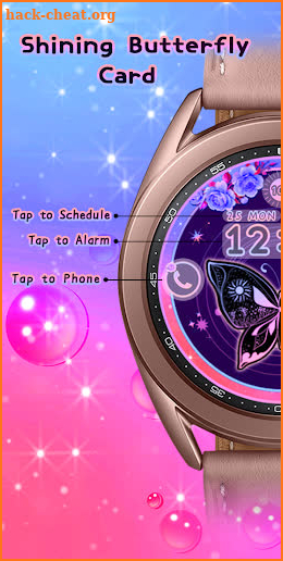 Shining Butterfly Card_Watchfa screenshot