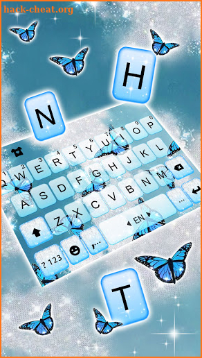 Shining Butterfly Keyboard Background screenshot