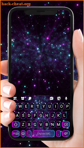 Shiny Galaxy Live Keyboard Background screenshot