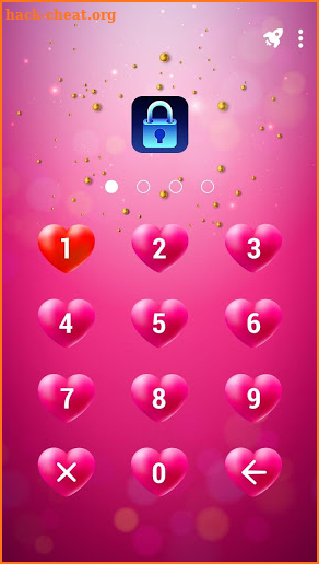 Shiny Heart - App Lock Master Theme screenshot