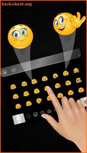 Shiny Metal Black Keyboard Theme screenshot