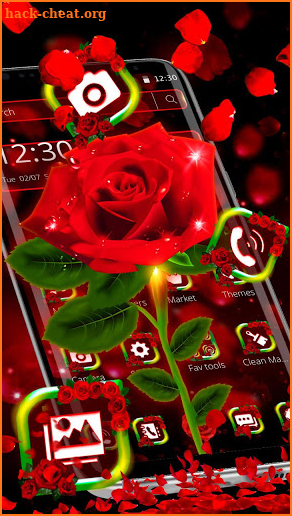 Shiny Red Rose Theme screenshot