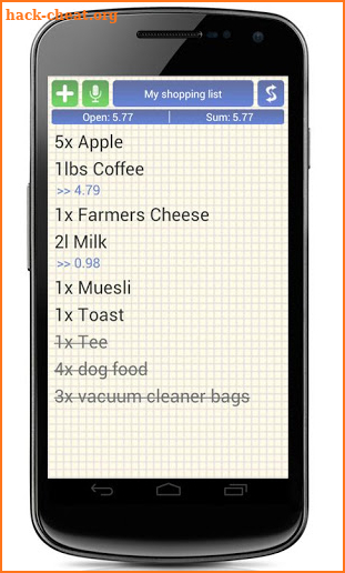 Shopping Grocery List + Widget screenshot