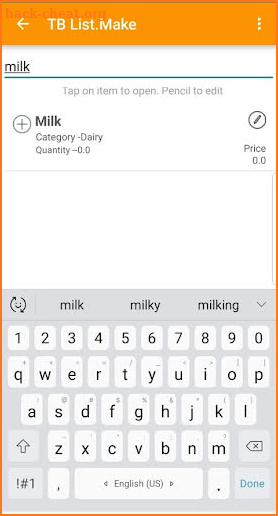 Shopping List - TB List.Make screenshot