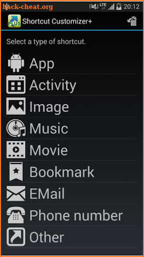 Shortcut Customizer Plus screenshot
