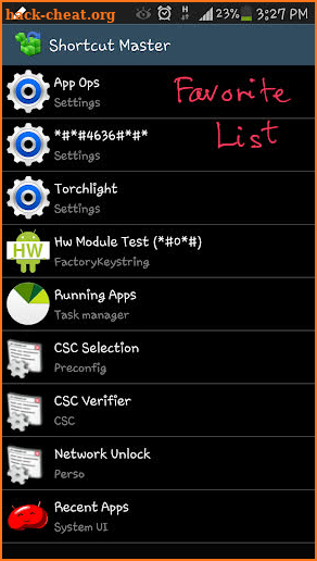 Shortcut Master (Lite) screenshot