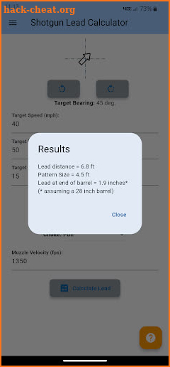 Shotgun Lead Calculator screenshot