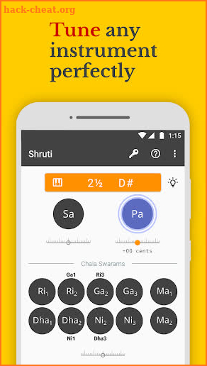 Shruti Carnatic Tuner screenshot